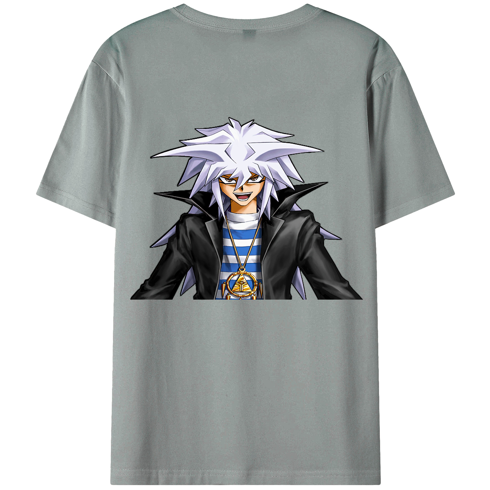 （画像用） 遊☆戯☆王 Yu-Gi-Oh! 綿100％ メンズ半袖Tシャツ（バックプリント） 通気性